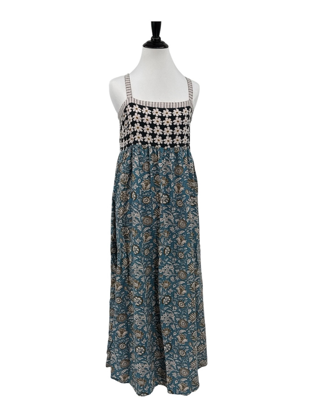 Natural Life Patti Side Slit Maxi Dress Cream Floral Mix SIZE Medium - Picture 5 of 13